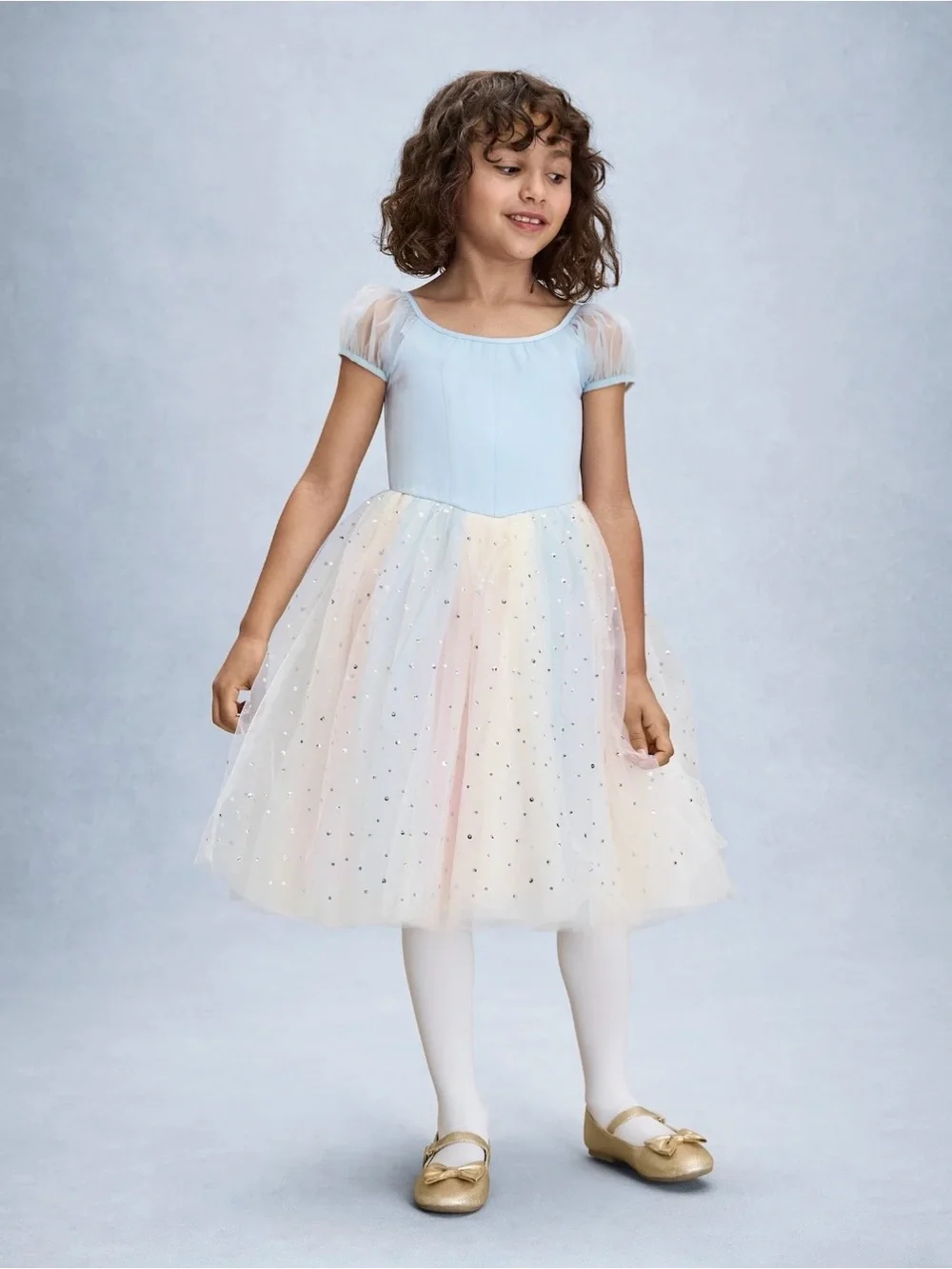 Light Blue & Ivory Sparkle  Dress for Kids (Gymboree Ballet Collection)